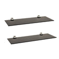 Danya B Glass Floating Shelves - Set of 2