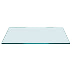 Dulles Glass 12x24" Floating Glass Shelf, 1/4" Tempered, Flat Polish, Shelf Only, Bathroom
