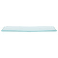 Dulles Glass 6x33" Floating Glass Shelf, 3/8" Tempered, Flat Polish, Shelf Only, Bathroom