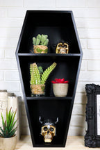 Ebros Gift 4.75” x 19.5” Black Coffin Floating Shelf
