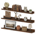 Floating Shelves Set of 3, 36 inch Wall Mounted Picture Ledge Shelf for Home, Office, Bedroom, Living Room, Kitchen Decor, Brown