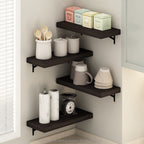 Furinno TANNA 22-Inch Wall Mounted Floating Display Shelves in Natural Set of 4