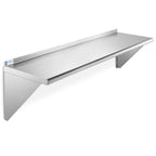 GRIDMANN 14" x 48" NSF Stainless Steel Kitchen Wall Mount Shelf w/ Backsplash