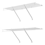 KFFKFF Wire Shelf Kit, 3 ft, Set of 2, Wall-Mounted Storage Shelves, Durable Carbon Steel Floating Shelves with Protective Coating, Ideal for Closet, Bedroom, Living Room, Office
