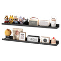 LOMANTOWN 36" Wall Shelves for Bedroom Decor, Set of 2 Floating Shelves for Wall Storage, Rustic Wood Display Mounted Corner Shelves for Books, Plants, Kitchen, Bathroom, Living Room