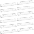 Lifewit Floating Shelves for Vinyl Record, 12 Pack 12" Clear Acrylic Wall Shelf Room Decor for Book/Photo/Picture/Makeup Display in Bedroom, Living Room, Bathroom Storage and Organization