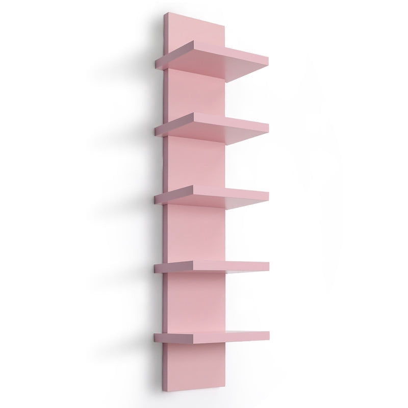 5 Tier Wall Shelf Unit, Black Wall Shelf, Multifunctional Display Floating Shelf, Bedroom and Home Decor Organizer