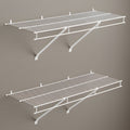 Set of 2 Wire Shelf Kit, 3 ft Wall Mounted Wire Shelves, Heavy-Duty Carbon Steel Hanging Shelf, Floating Wall Storage Shelves with Dip Coating, for Closet, Bedroom, Living Room, Office, Pantry