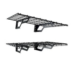 The Atlas 2-Pack 2x3 ft Garage Wall Shelves, 400lbs Heavy Duty Garage Shelving Wall Mounted, 24"x36" Metal Floating Shelf Storage Rack, Hammertone