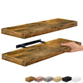 Sorbus 2 Pack Wood Floating Shelves Wall Hanging Length 24-inch, Walnut