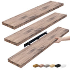 Sorbus Extra Long Floating Shelves – Set of 3 Wall-Mounted Shelves (48"x9") for Bedroom, Kitchen, Living Room, Bathroom – Mahogany Farmhouse Décor