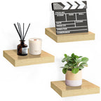 Sorbus Square Floating Shelf for Wall - 3 Small Shelves with Invisible Mounting Brackets for Living Room Decor, Bedroom, Bathroom Decor, Home & Kitchen - 9" Black Wall Shelf