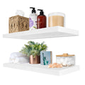 Sorbus Wood Floating Shelves for Wall - 24” Solid Wood Wall Shelves for Bathroom Decor, Books, Bedroom & Living Room - Set of 2 Wall Mounted Kitchen Shelves - Durable 100% Premium Solid Pine