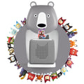 For Toniebox Creative Bear Children's Magnetic Floating Shelf and for Tonies for 30-48 Figures - Wall Shelf for The Music Box - for Playing and Collecting - for Children's Baby Rooms (Grey)