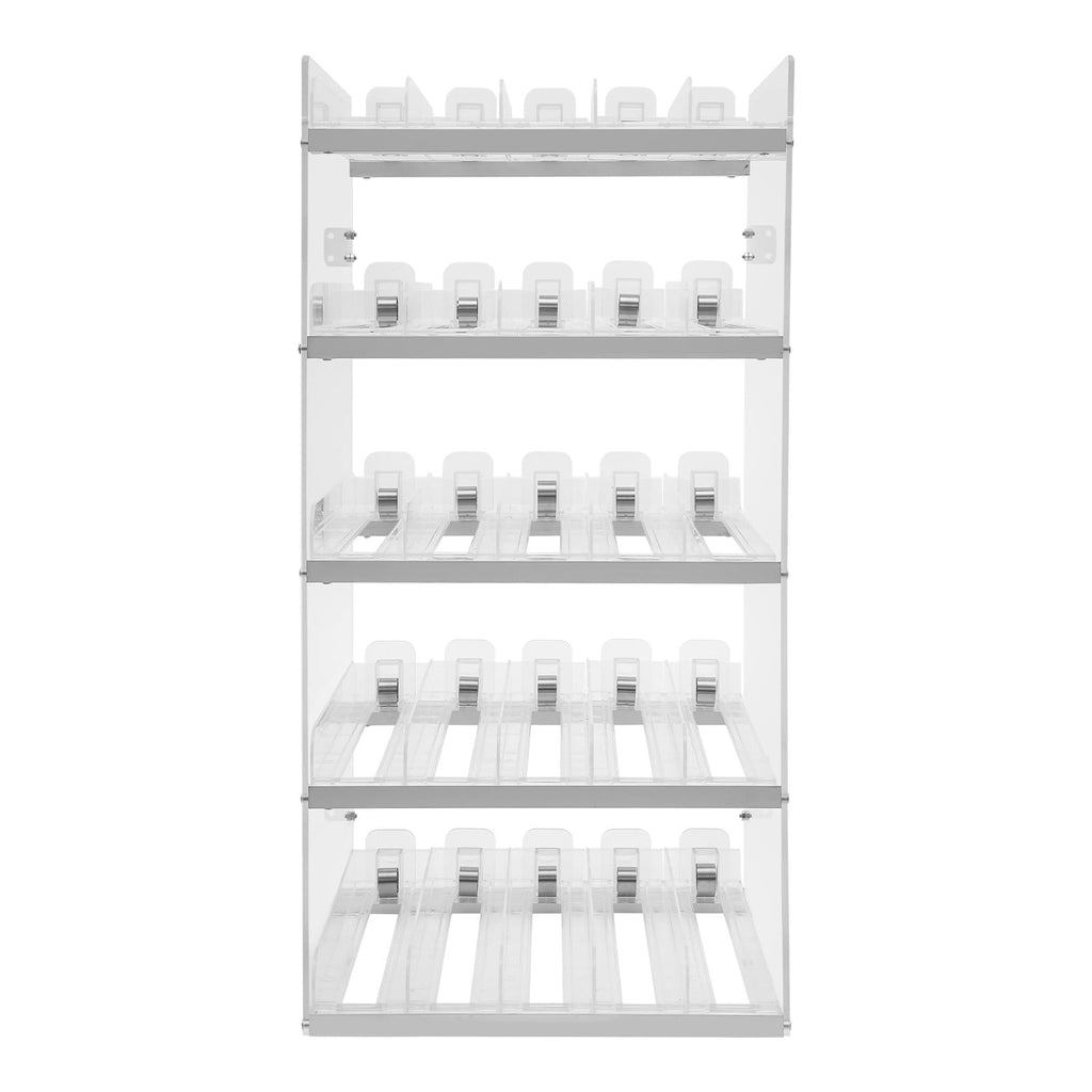 ToppiJoy 5 Layer Cigarette Display Holder, Retail Store Tobacco Display Stand Rack, Transparent Floating Shelf
