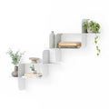 Umbra Montage Floating Wall Shelf, Metal, Set of 2, White