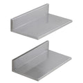 Wall-Mounted Stainless Steel Floating Shelf, 430 Stainless Steel, 44 lbs Capacity, L-Shape Design, for Kitchen Bedroom Garage