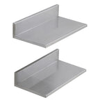 Wall-Mounted Stainless Steel Floating Shelf, 430 Stainless Steel, 44 lbs Capacity, L-Shape Design, for Kitchen Bedroom Garage