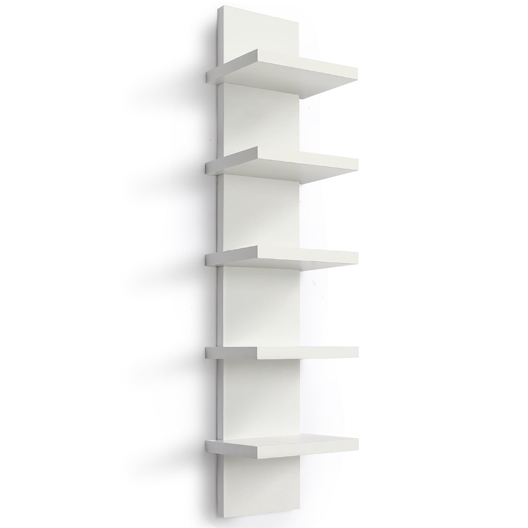 5 Tier Wall Shelf Unit, Black Wall Shelf, Multifunctional Display Floating Shelf, Bedroom and Home Decor Organizer