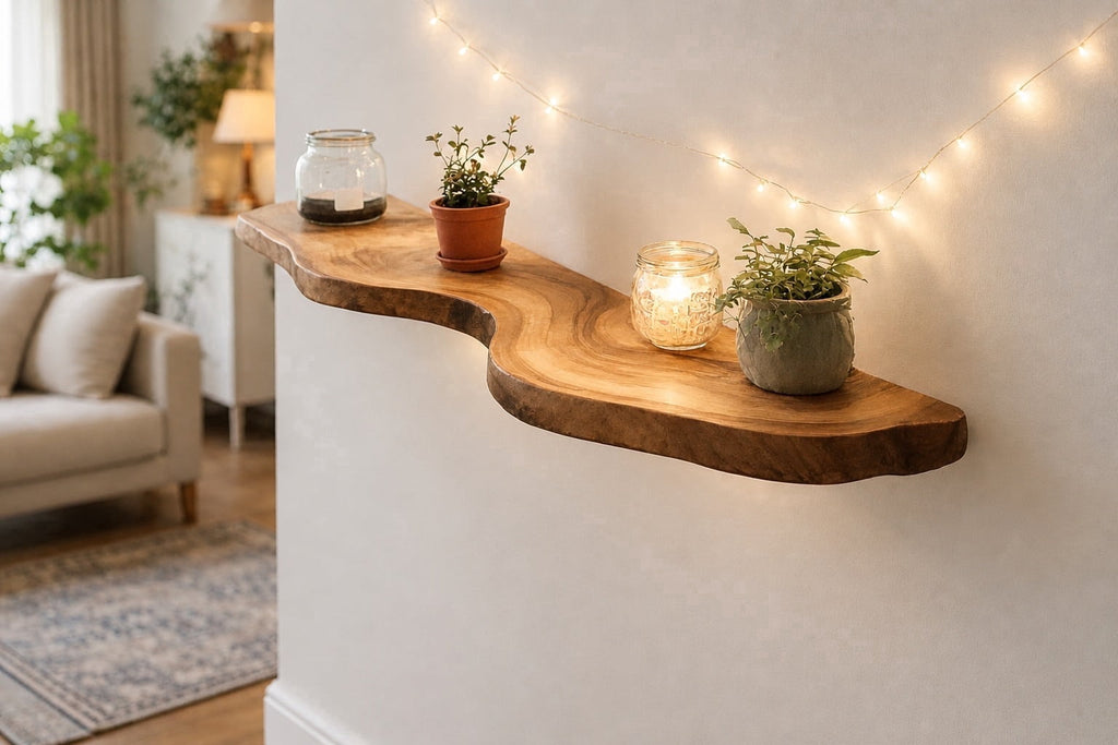 Wall Shelf Floating Bookshelf with Lip, Handmade Using Premium Wood, Modern Nursery Storage & Home Decor Display