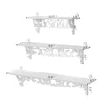 YLSHRF Display Wall Shelf, Wall Shelves,Set of 3 Shabby Floating Wall Shelves Bookshelf Display Wall Shelf Storage Rack
