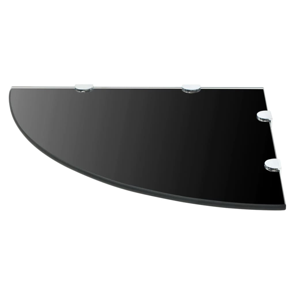 vidaXL Wall Corner Shelf Floating Corner Shelf Display Shelf Tempered Glass