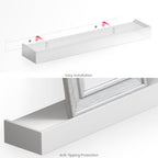 Ballucci Modern Floating Shelves, Set of 4 Wood Wall Mount Shelves, White