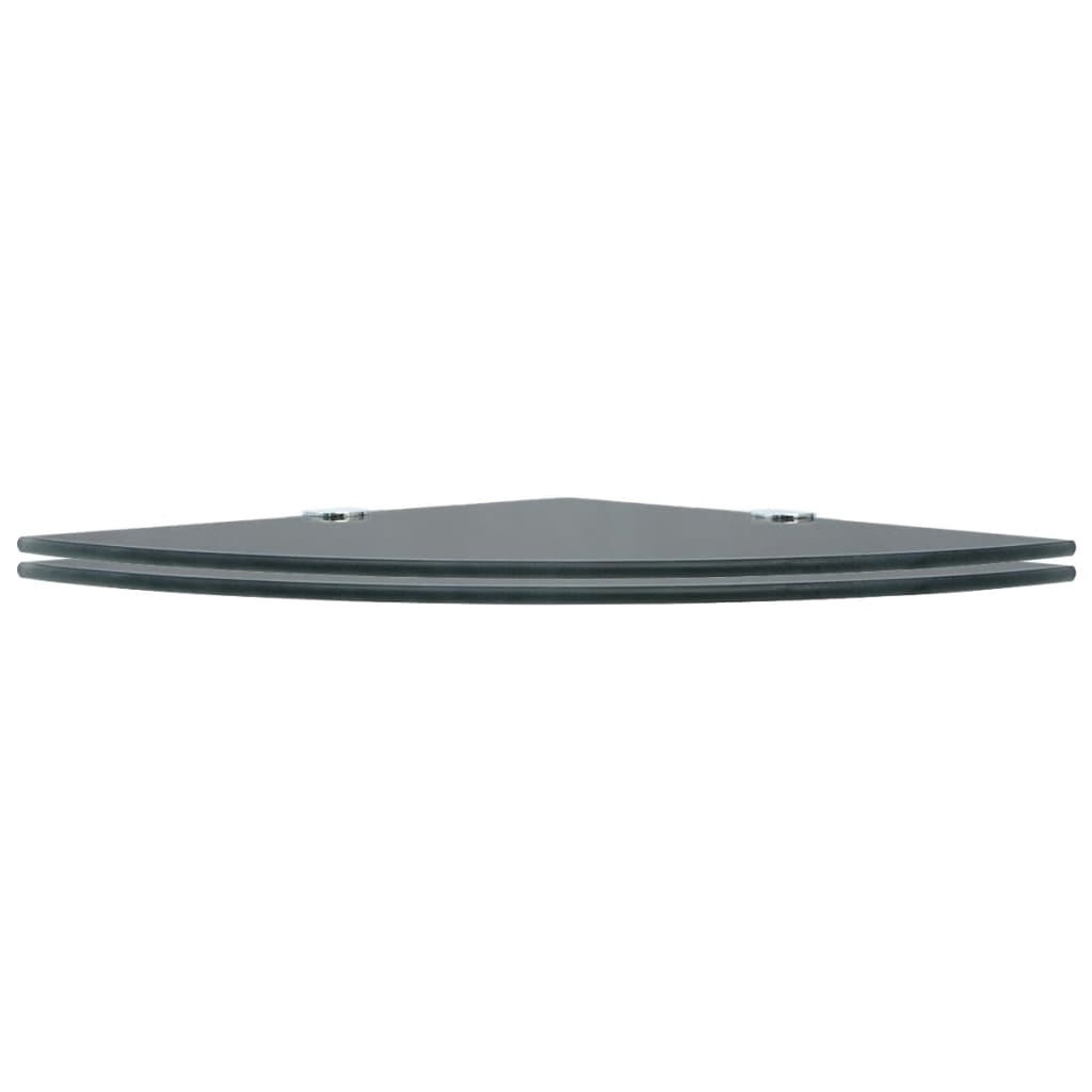 vidaXL Wall Corner Shelf Floating Corner Shelf Display Shelf Tempered Glass
