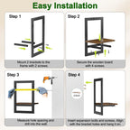 Housolution 3 Pack Floating Shelves for Wall Plant, Hanging Planter Shelf Holder for Indoor Plants, Space Saving Wall Mounted Decor for Living Room, Window, Apartment