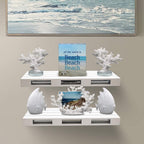 Sorbus Two Wood Floating Shelves - Rustic Farmhouse Floating Shelf Set for Home Décor (2-Pack, Grey)