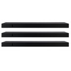 KG Stockholm Maine Floating Wall Shelf - Black, 24", Pack of 3
