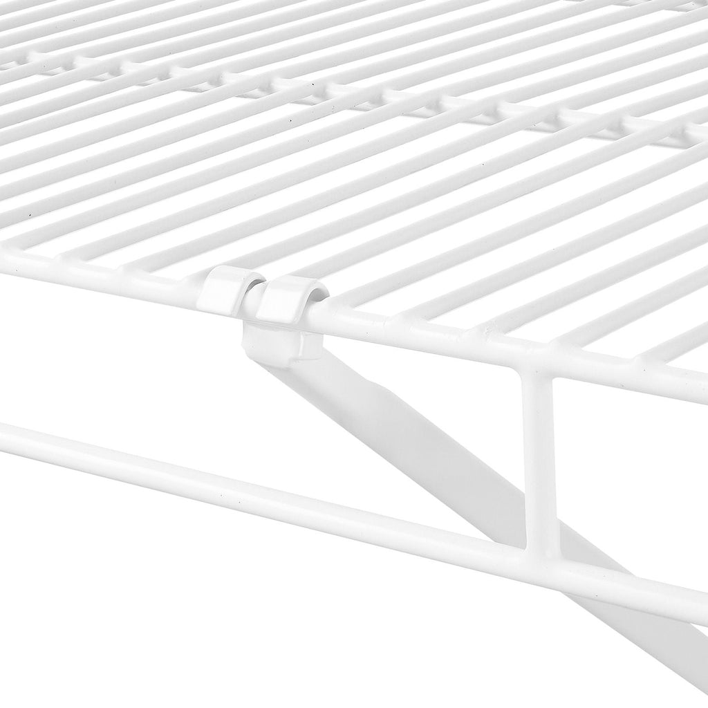 Set of 2 Wire Shelf Kit, 3 ft Wall Mounted Wire Shelves, Heavy-Duty Carbon Steel Hanging Shelf, Floating Wall Storage Shelves with Dip Coating, for Closet, Bedroom, Living Room, Office, Pantry