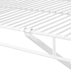 Set of 2 Wire Shelf Kit, 3 ft Wall Mounted Wire Shelves, Heavy-Duty Carbon Steel Hanging Shelf, Floating Wall Storage Shelves with Dip Coating, for Closet, Bedroom, Living Room, Office, Pantry