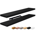 Sorbus Extra Long Floating Rectangle Shelves – 35" L x 9" D x 1.5" H Faux Wood Wall Shelves