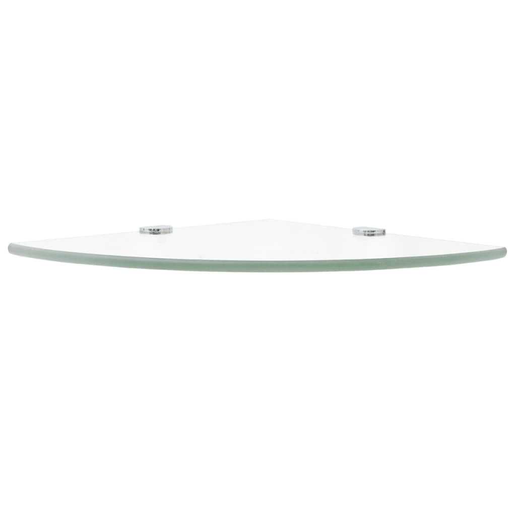 vidaXL Wall Corner Shelf Floating Corner Shelf Display Shelf Tempered Glass