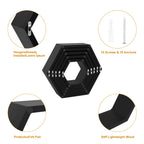 Hexagon Floating Shelves 5 Different Sizes Honeycomb Shelves for Wall, Black