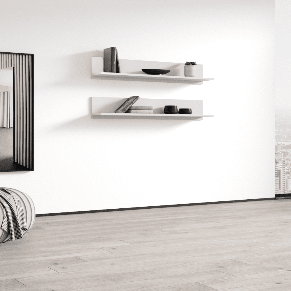 Soho S5 Modular Modern Wall Mounted Floating 2 Piece Shelf Set
