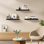 Floating Shelves for Wall Set of 3, 36" White Wall Shelves for Home Decor, Frame Display White Floating Shelf for Living Room, Bedroom, Bathroom, Kitchen