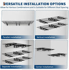 Garvee 2 Pack 2x6Ft Garage Storage Shelving Wall Mounted, 24-Inch-By-72-Inch 1600 Lbs Heavy Duty Storage Shelves, Wall Shelve Garage Storage Rack Floating Shelves Organization for Warehouse, Laundry