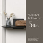 Command Decor Metal Wall Shelf, Matte Black, Holds 5 lbs, 1 Shelf, 8 Large Adhesive Strips