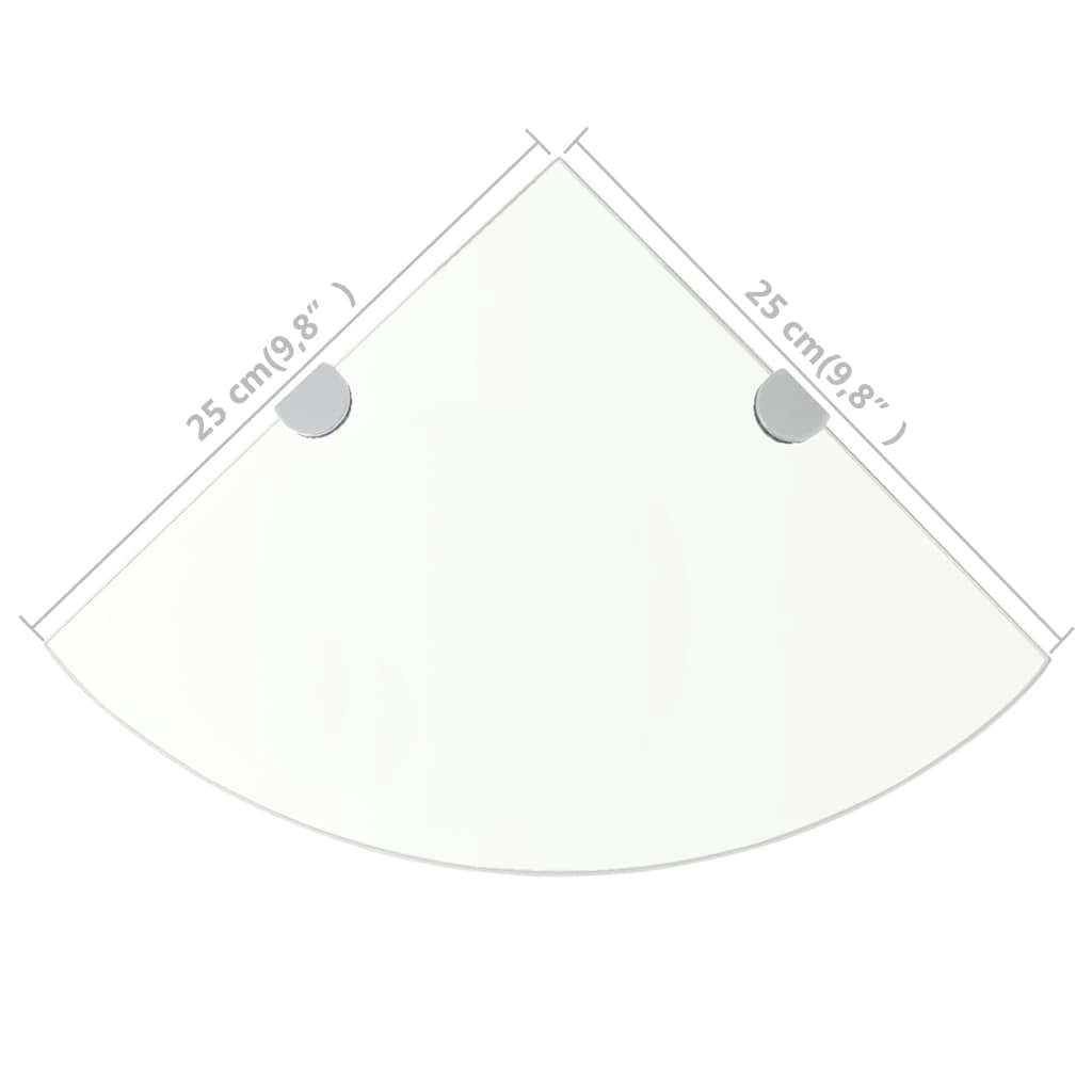 vidaXL Wall Corner Shelf Floating Corner Shelf Display Shelf Tempered Glass