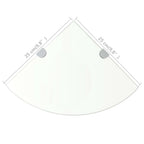 vidaXL Wall Corner Shelf Floating Corner Shelf Display Shelf Tempered Glass