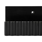 Kate and Laurel Furrow Modern Wood Photo Display Ledges, Set of 2, 24 Inches, Black, Scalloped Floating Picture Ledge Shelf Set with Lip for Use as Dorm Book Shelves or Gallery Wall Decor