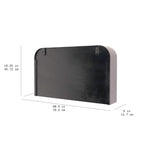 Beautiful Wooden Wall-Mounted Cubby Shelf, Black, 30.5 in x 18.25 in