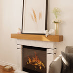 LAUSAINT HOME 60 Inch Floating Fireplace Mantel Lausaint Home Wall Shelf with Hidden Brackets