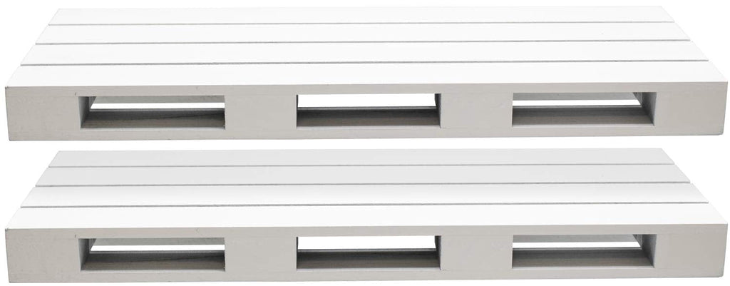Sorbus Two Wood Floating Shelves - Rustic Farmhouse Floating Shelf Set for Home Décor (2-Pack, Grey)