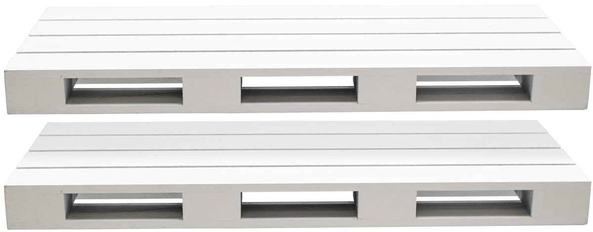 Sorbus Two Wood Floating Shelves - Rustic Farmhouse Floating Shelf Set for Home Décor (2-Pack, Grey)