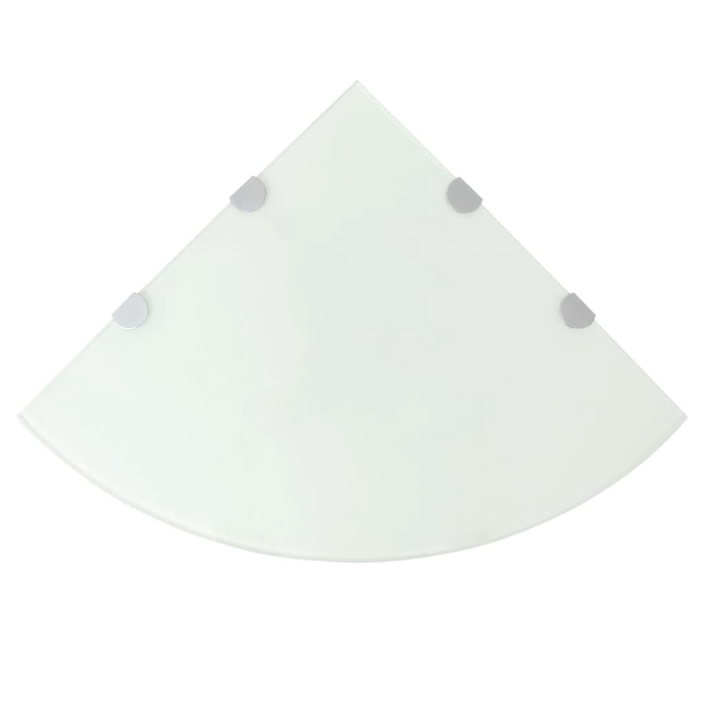 vidaXL Wall Corner Shelf Floating Corner Shelf Display Shelf Tempered Glass