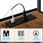 Wall Mounted Floating TV Stand with Power Outlets & Drawers, Modern Entertainment Center with USB Ports for Living Room, Bedroom, Black