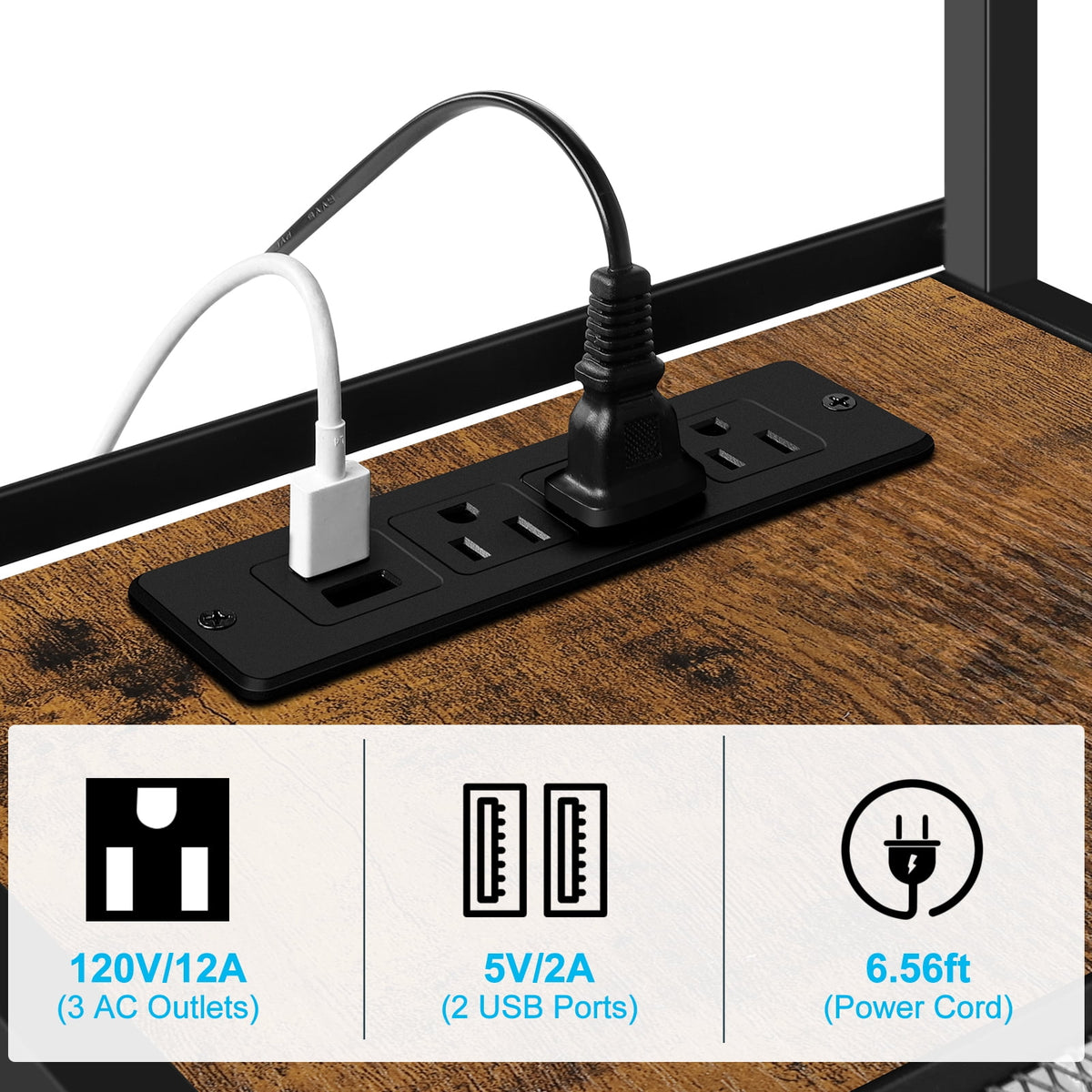 Wall Mounted Floating TV Stand with Power Outlets & Drawers, Modern Entertainment Center with USB Ports for Living Room, Bedroom, Black